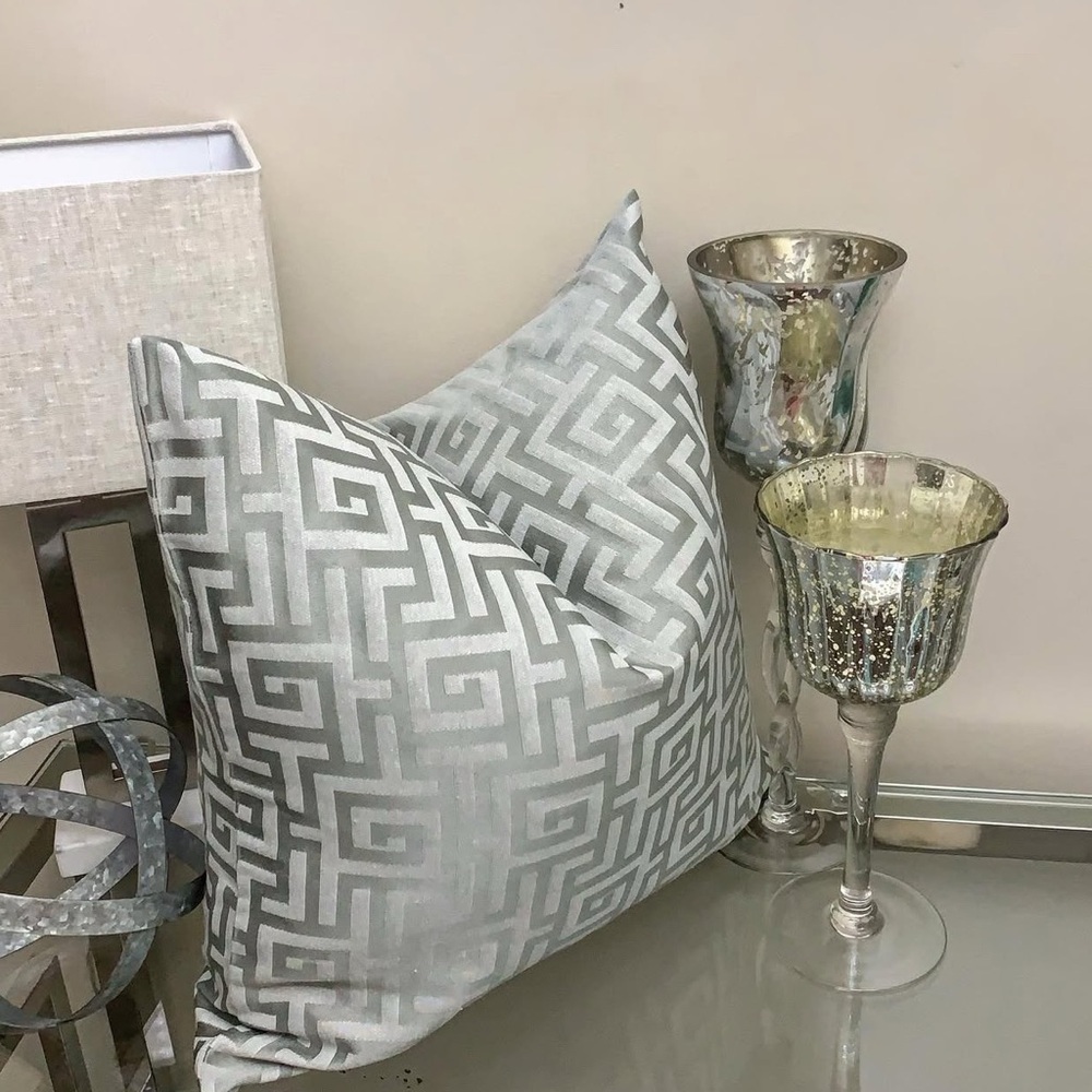 Geometric Gray Throw Pillow Cover
